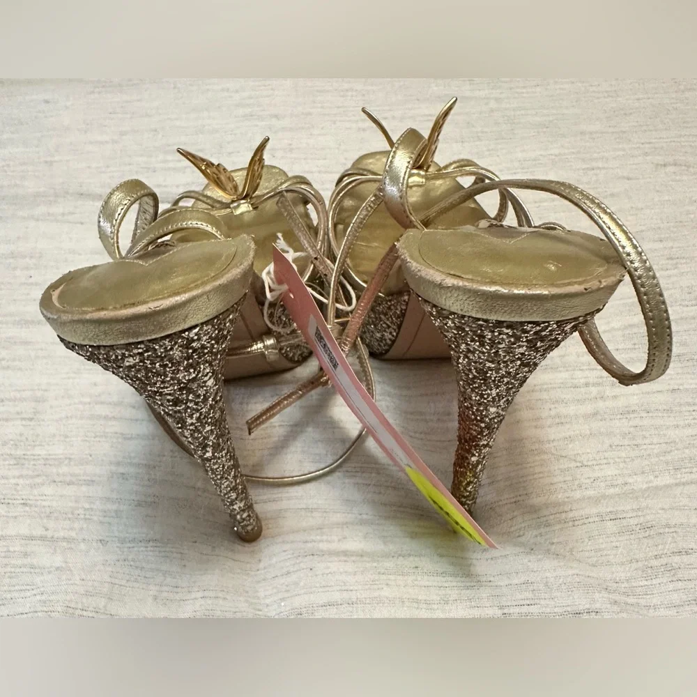 Sophia Webster Mariposa Leather & Glitter Butterfly Platforms - Picture 3 of 13